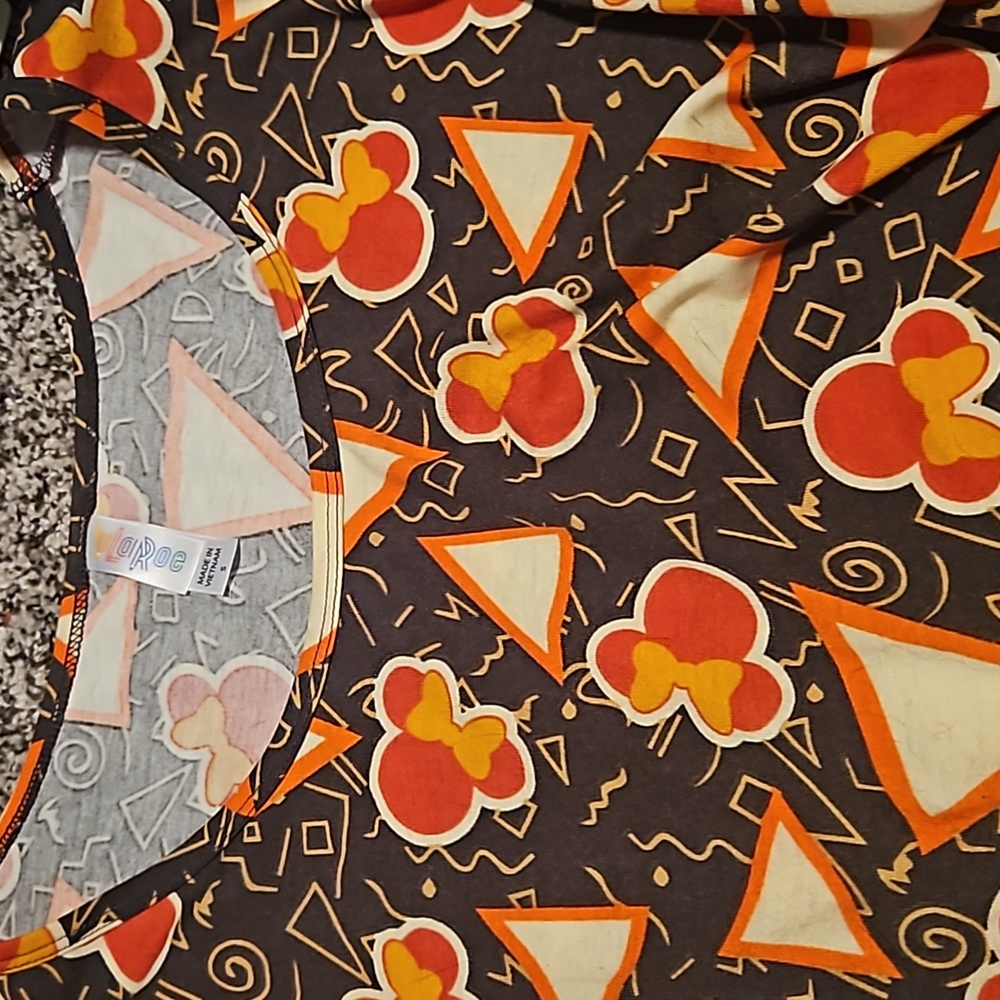 Lulu Roe, women's size S. Top. New with tag. Black shirt with mini mouse.